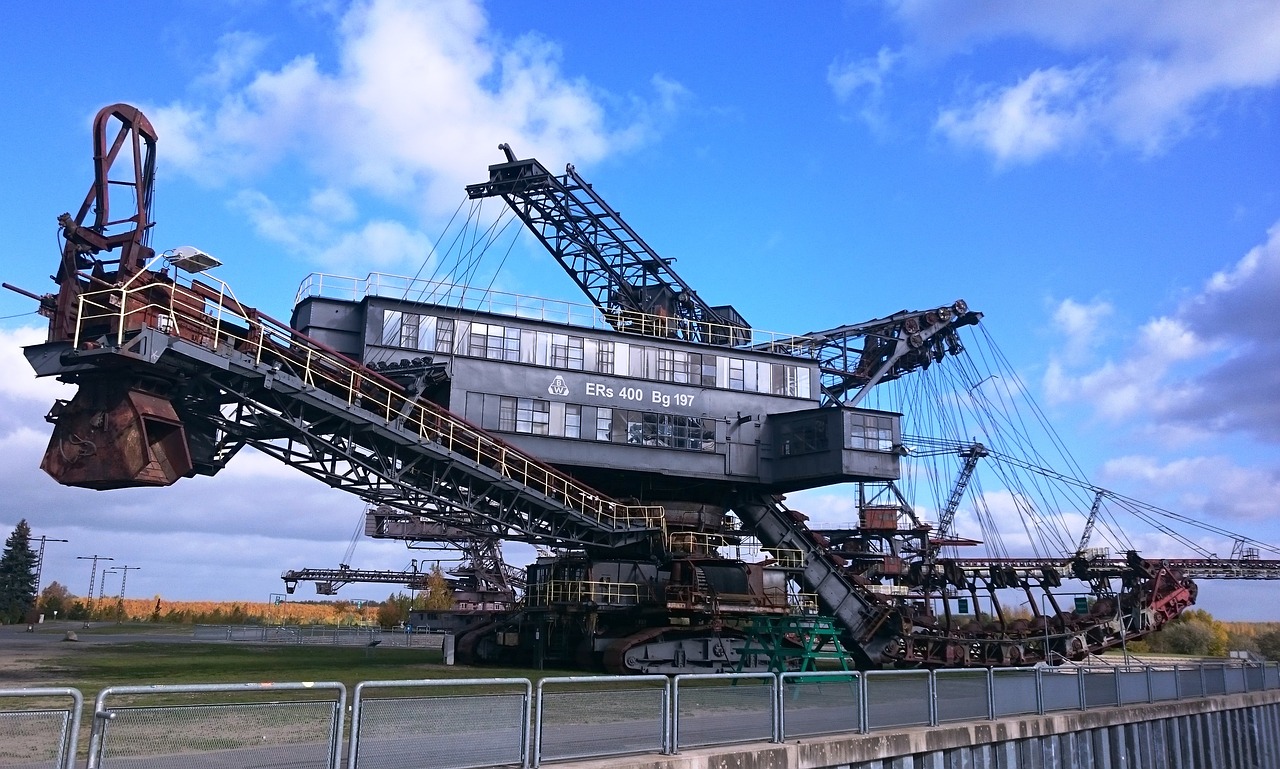 excavators ferropolis open pit mining free photo