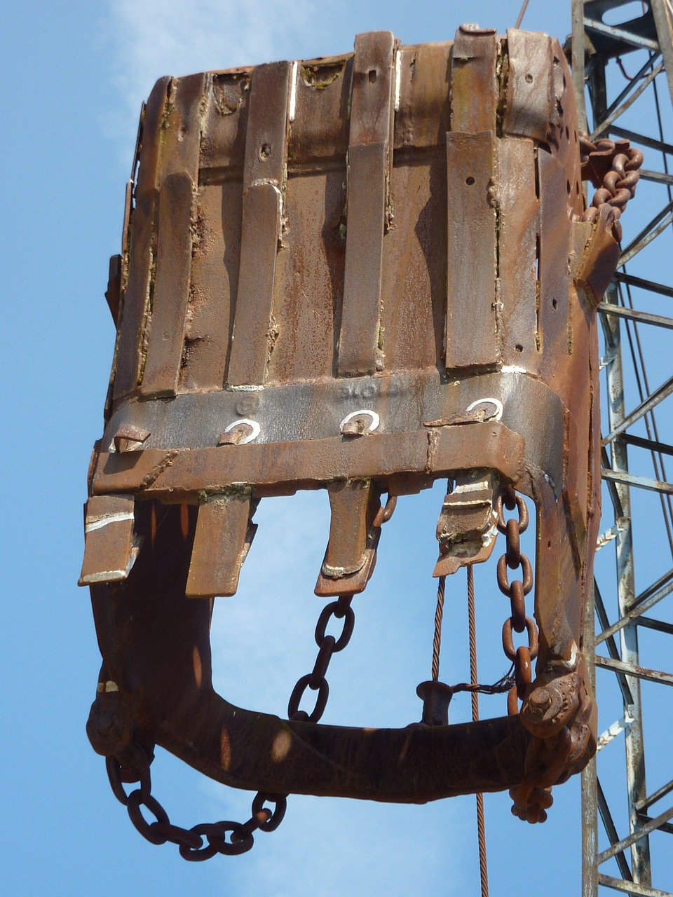 excavators backhoe bucket old free photo