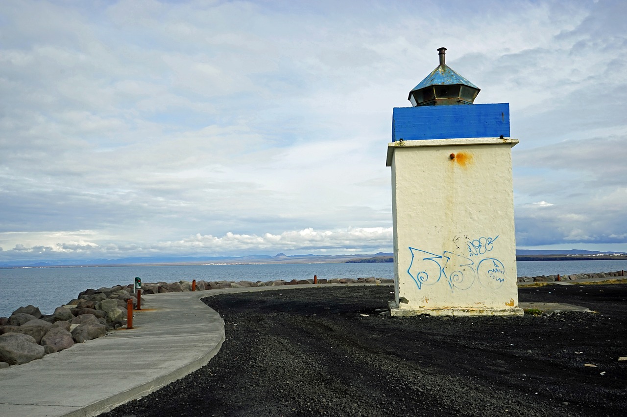 excelent lighthouse iceland free photo