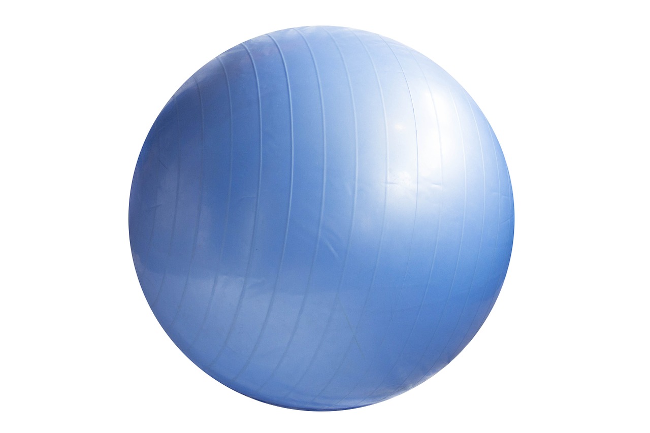exercise ball ball blue free photo