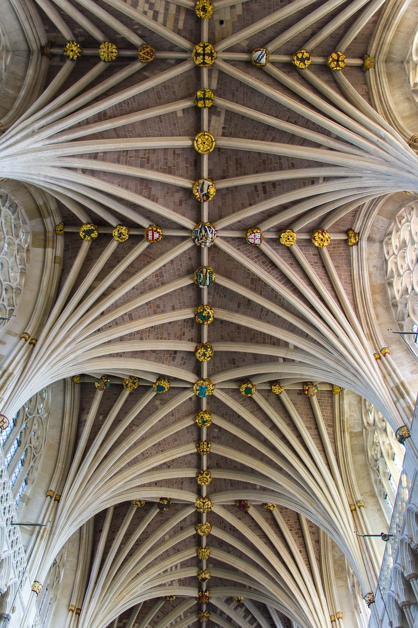 exeter  cathedral  vaulted ceilings free photo