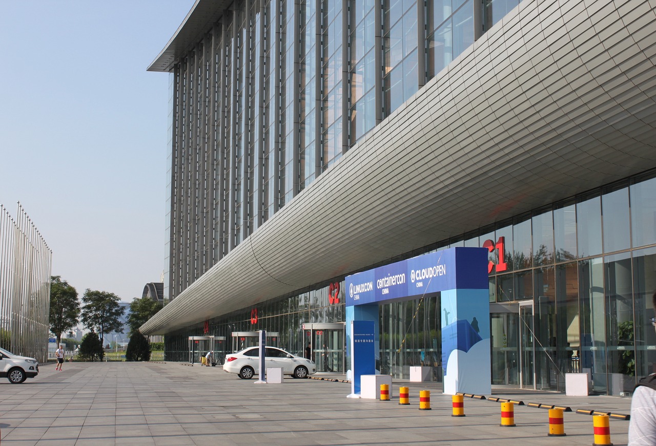 exhibition conference center building free photo