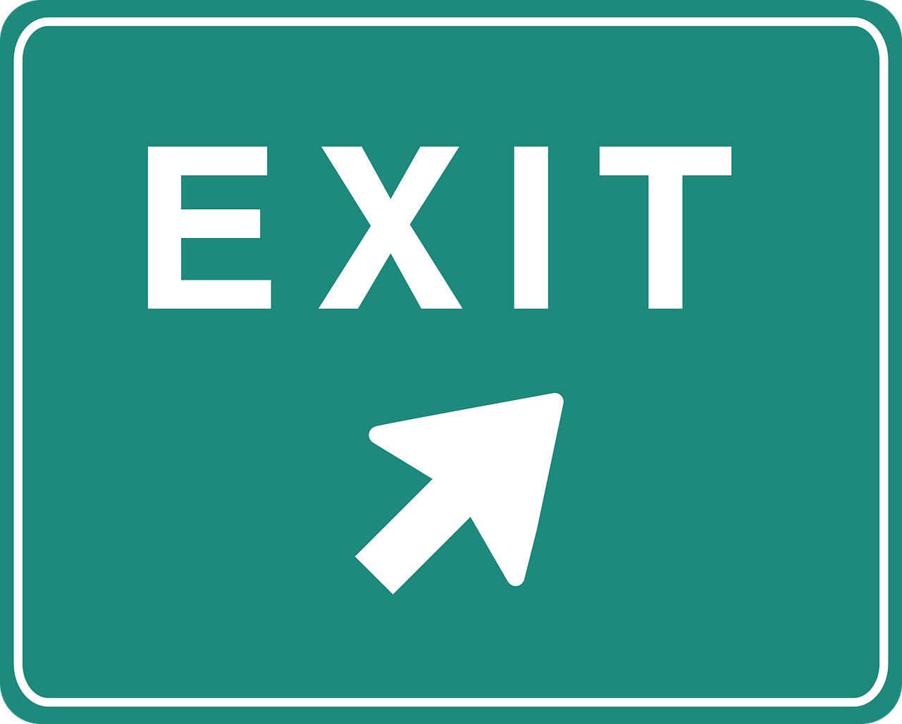 exit sign arrow free photo