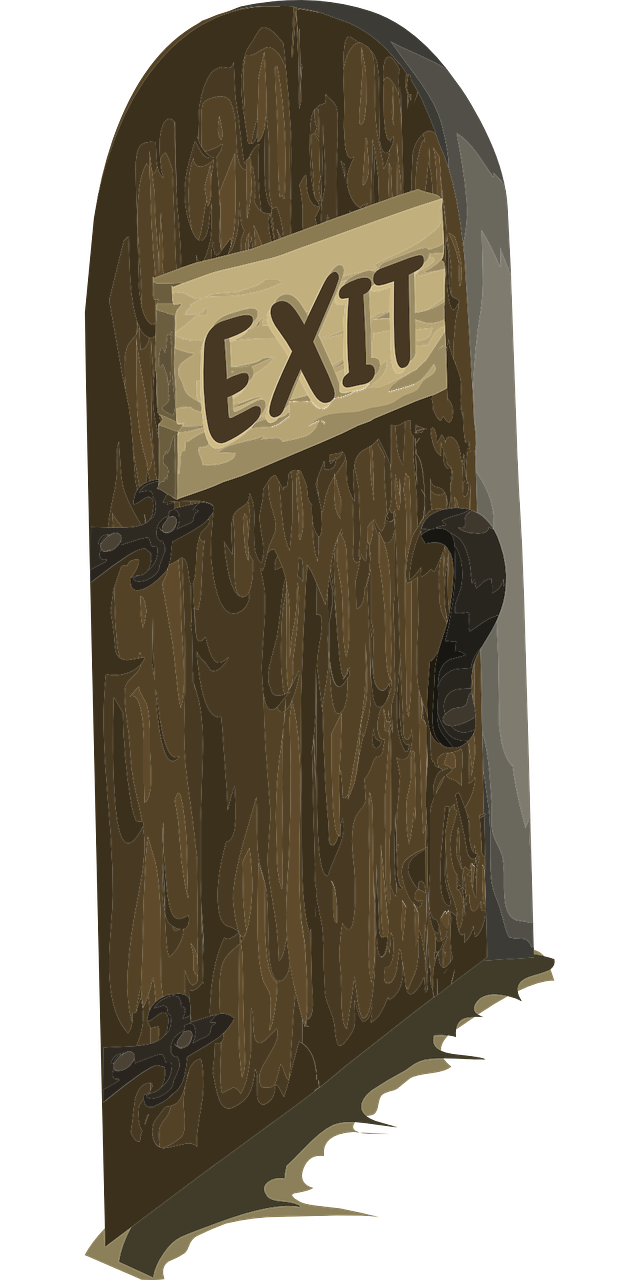 exit door wooden free photo