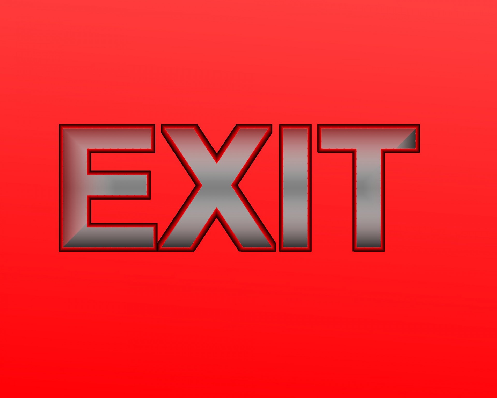 exit sign red design free photo