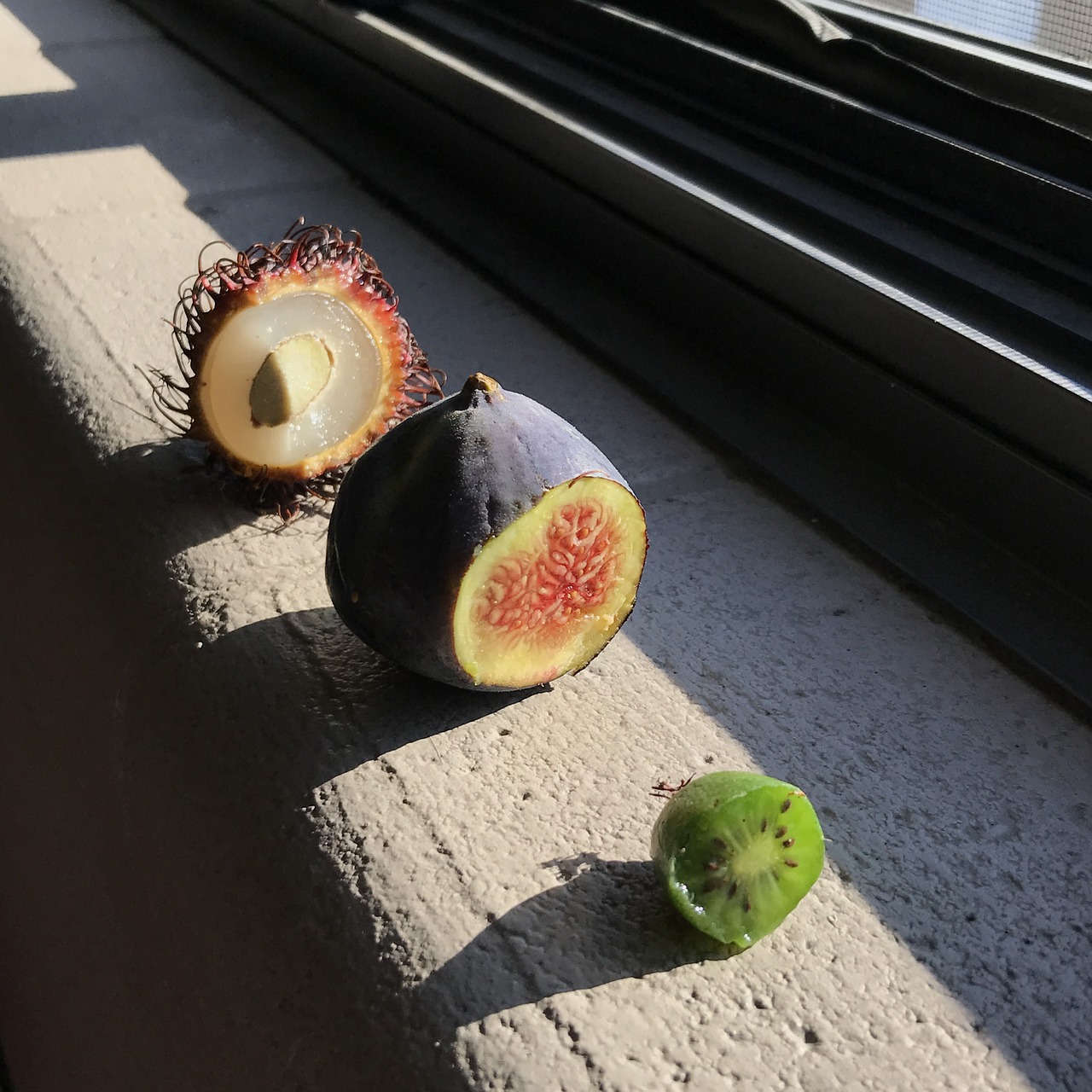 exotic fruit fig kiwi free photo