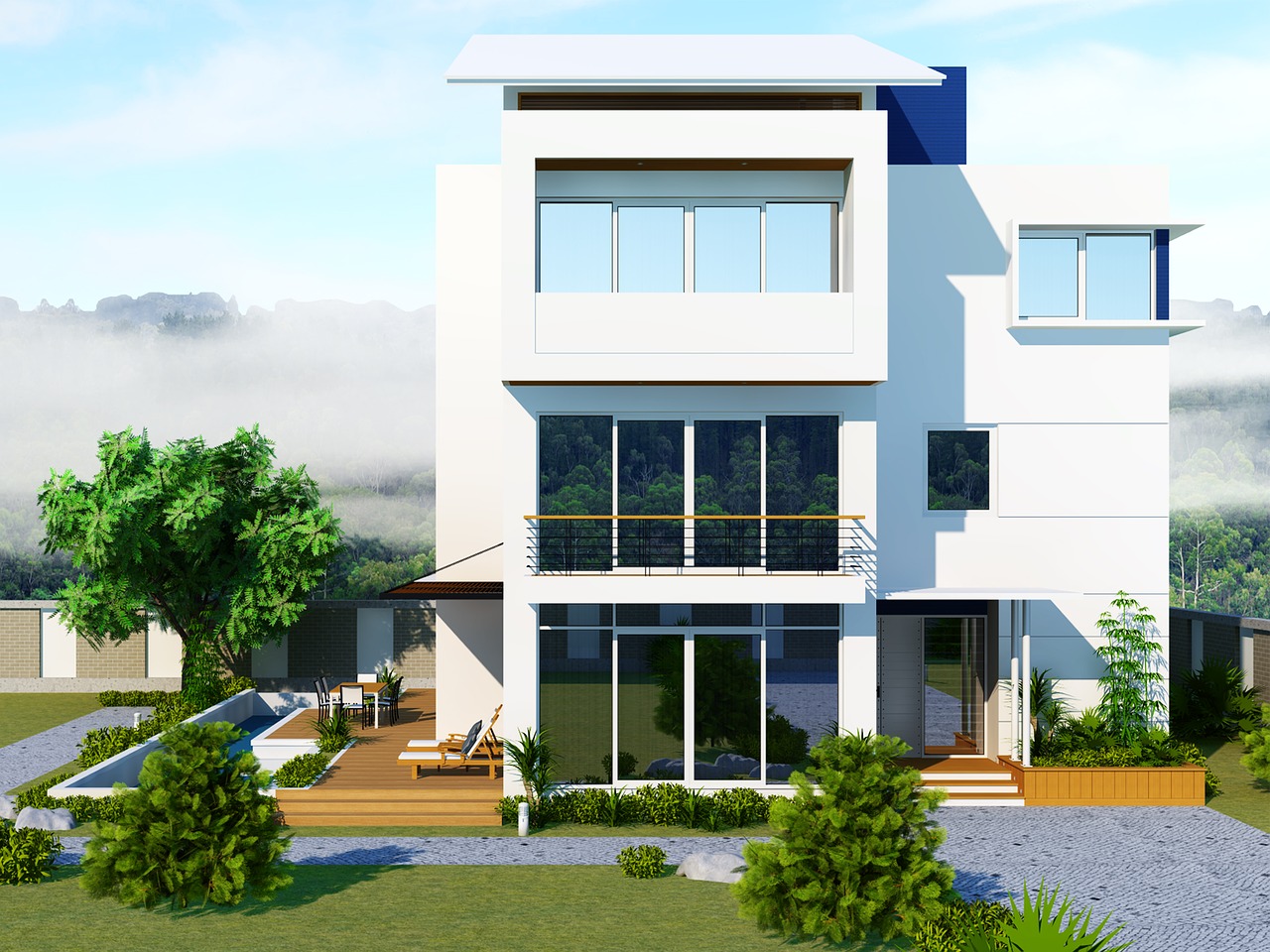 exterior  render  3d free photo