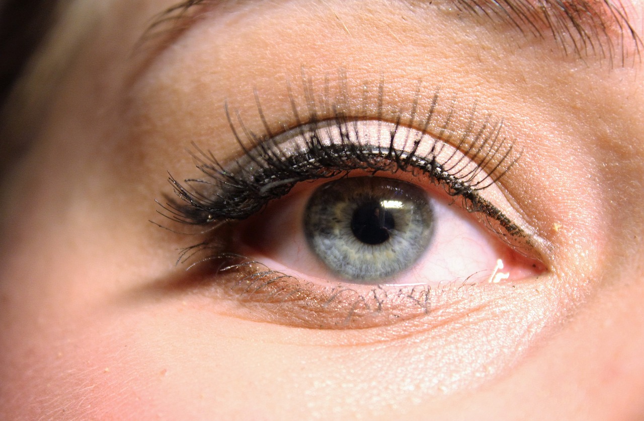 the eye blue false lashes free photo
