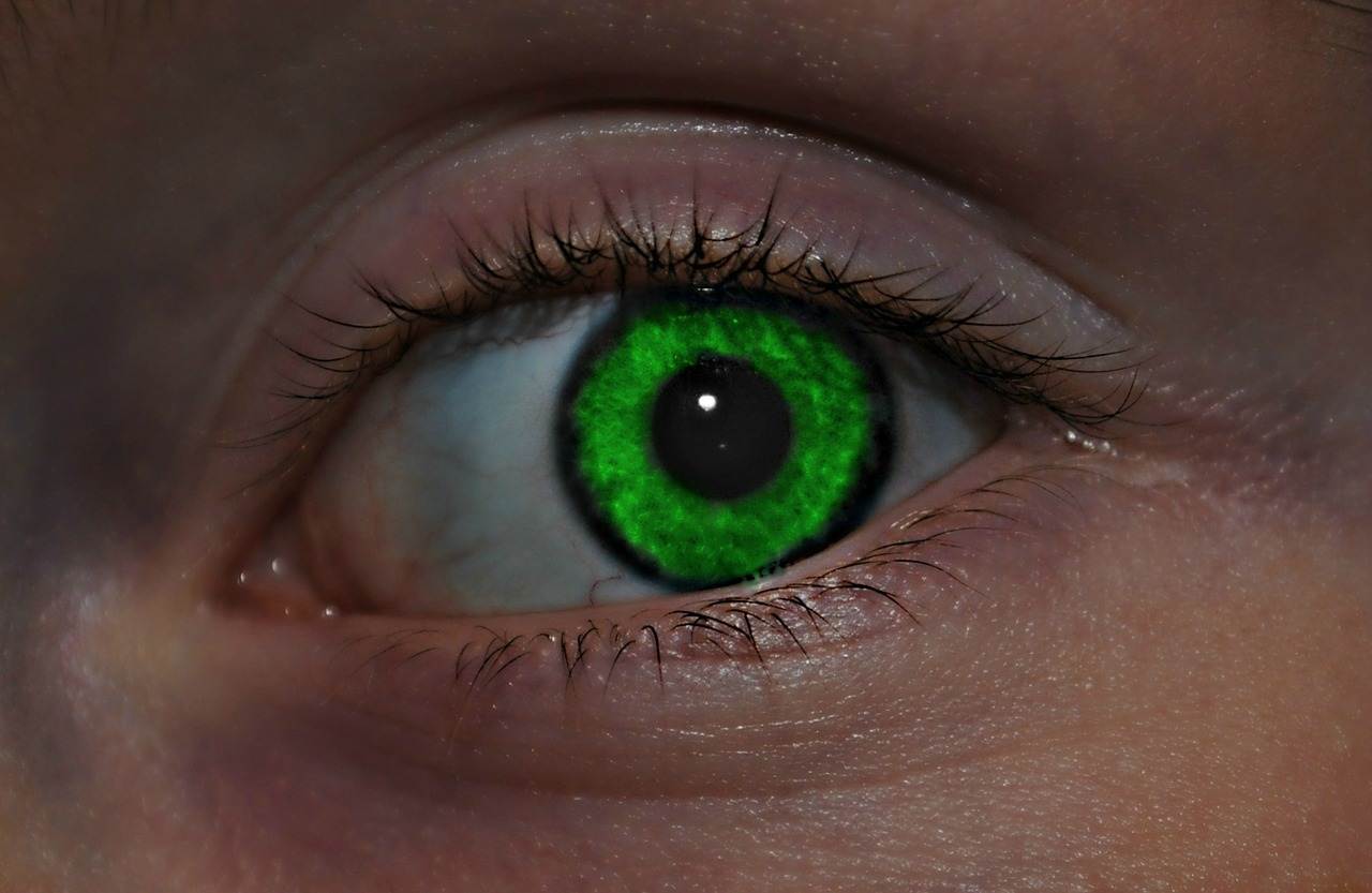 eye green face free photo