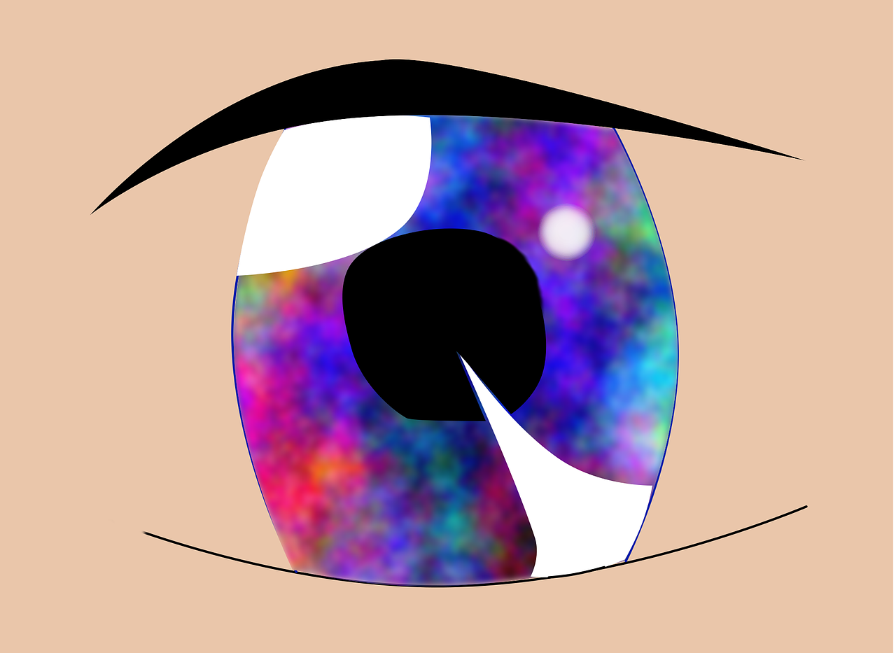 eye manga graphics free photo