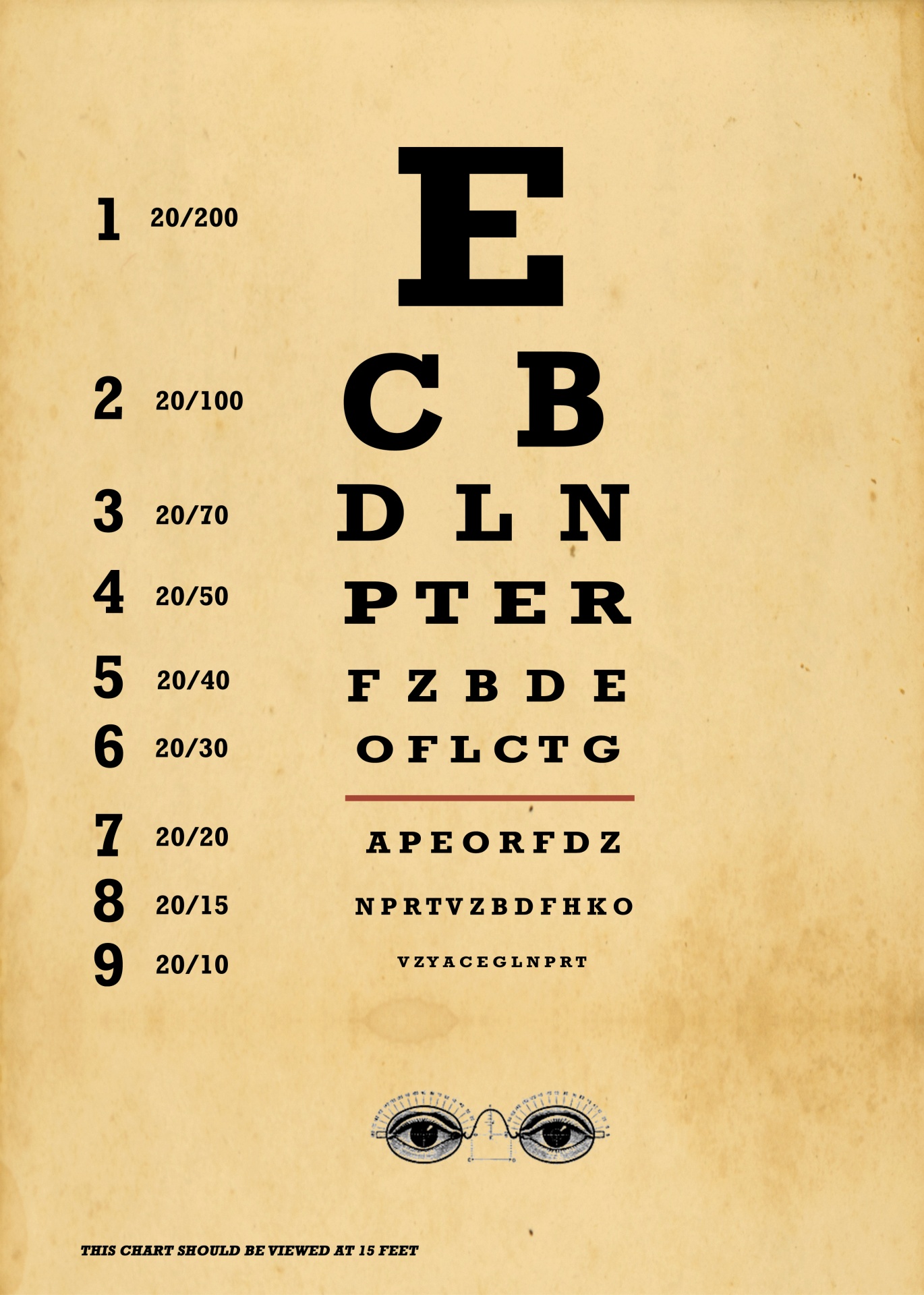 eye chart test free photo