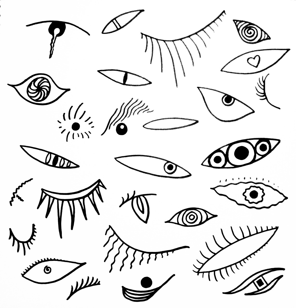 eyes  figure  sketch free photo