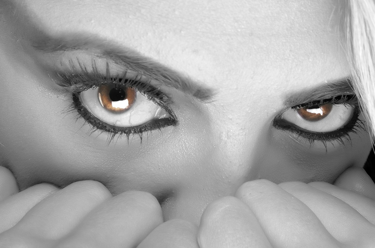 eyes fear female free photo