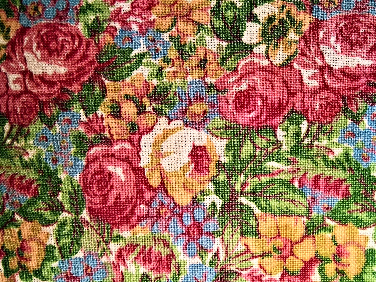 fabric rose pattern textile free photo