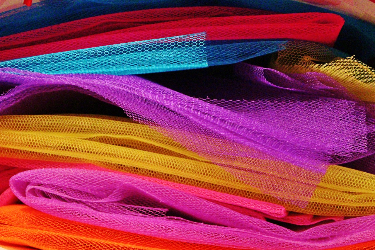 fabric tulle colorful free photo