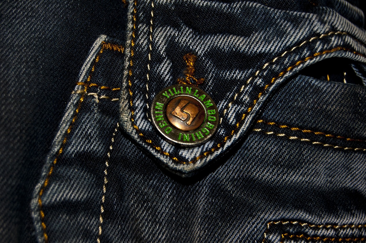 fabric jeans button free photo