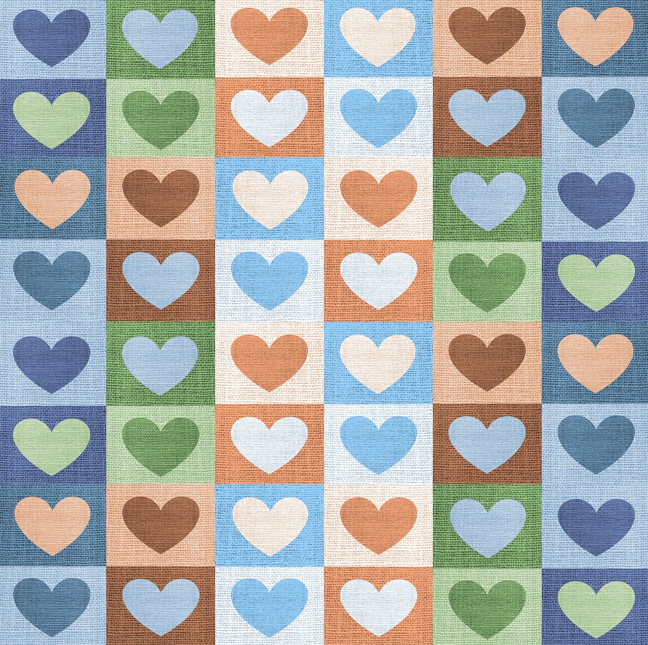 fabric heart pattern free photo