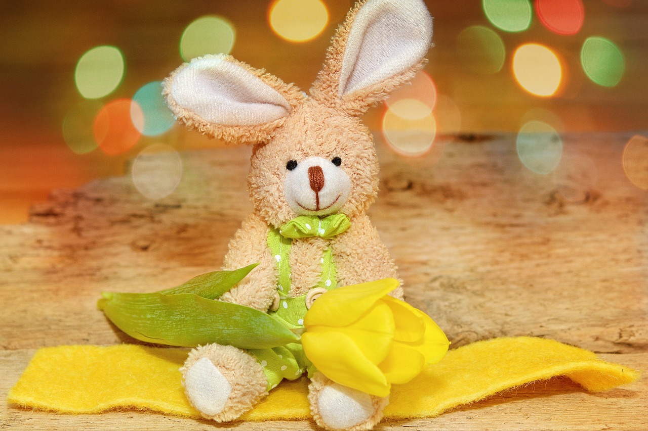 fabric bunny dekohase flower free photo