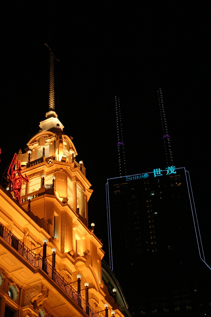 facade night lighting free photo