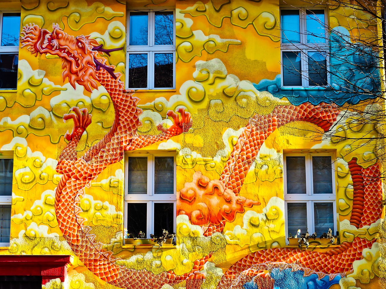 facade painting wall free photo