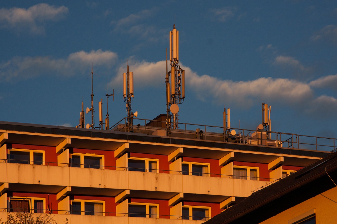 facade masts telecommunications free photo