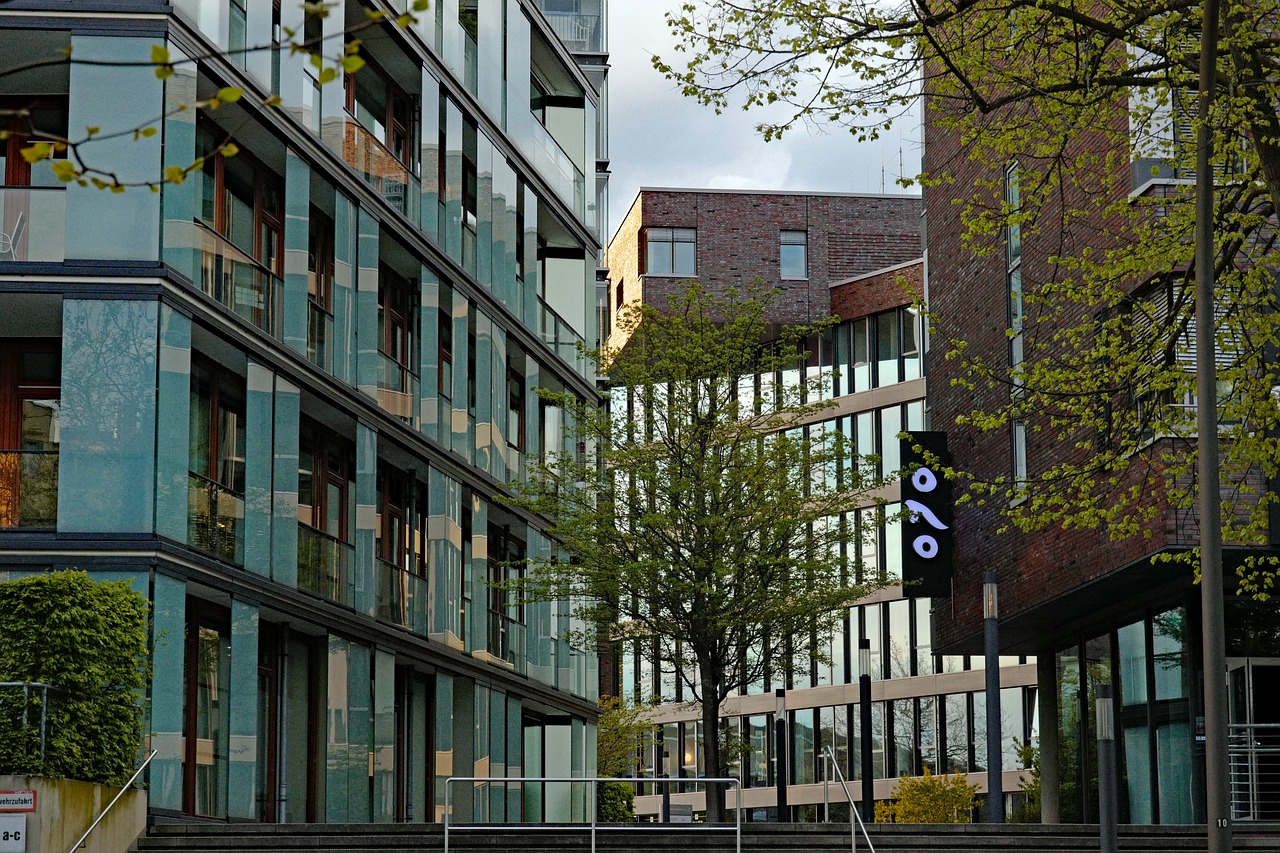 facade  glass facade  hamburg free photo