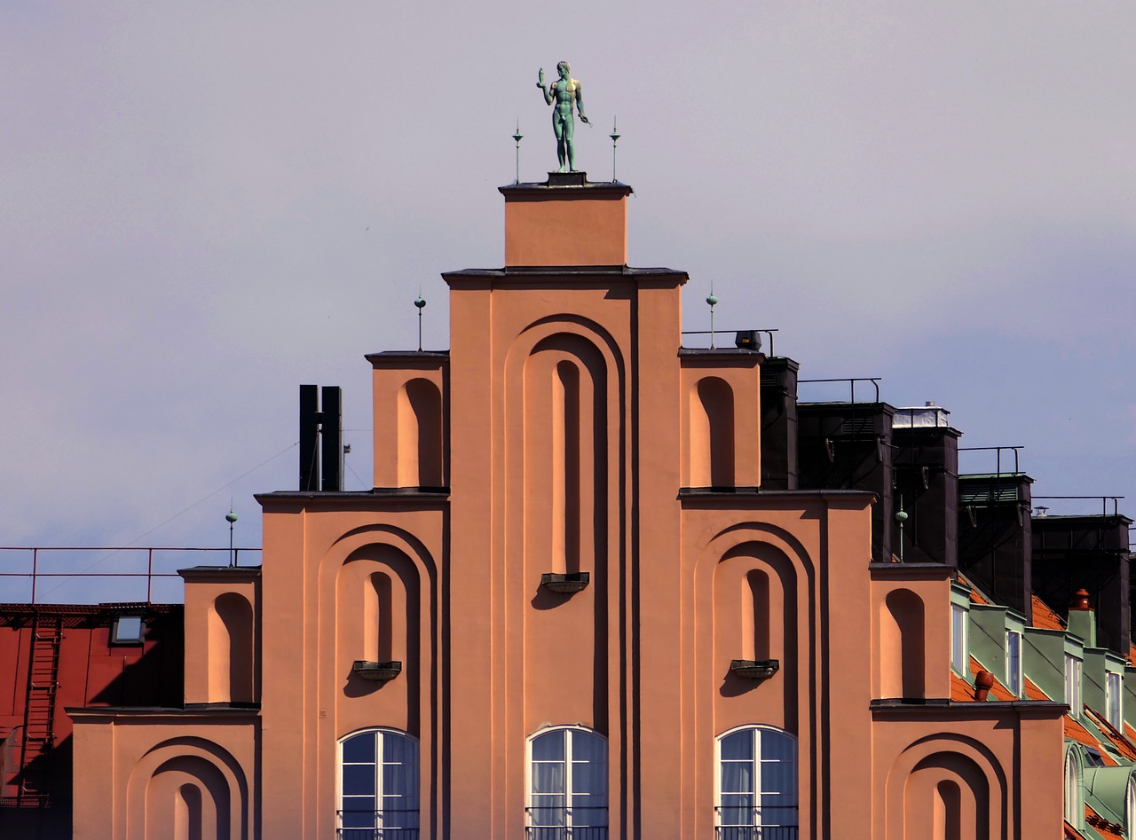 facade  roof  pink free photo