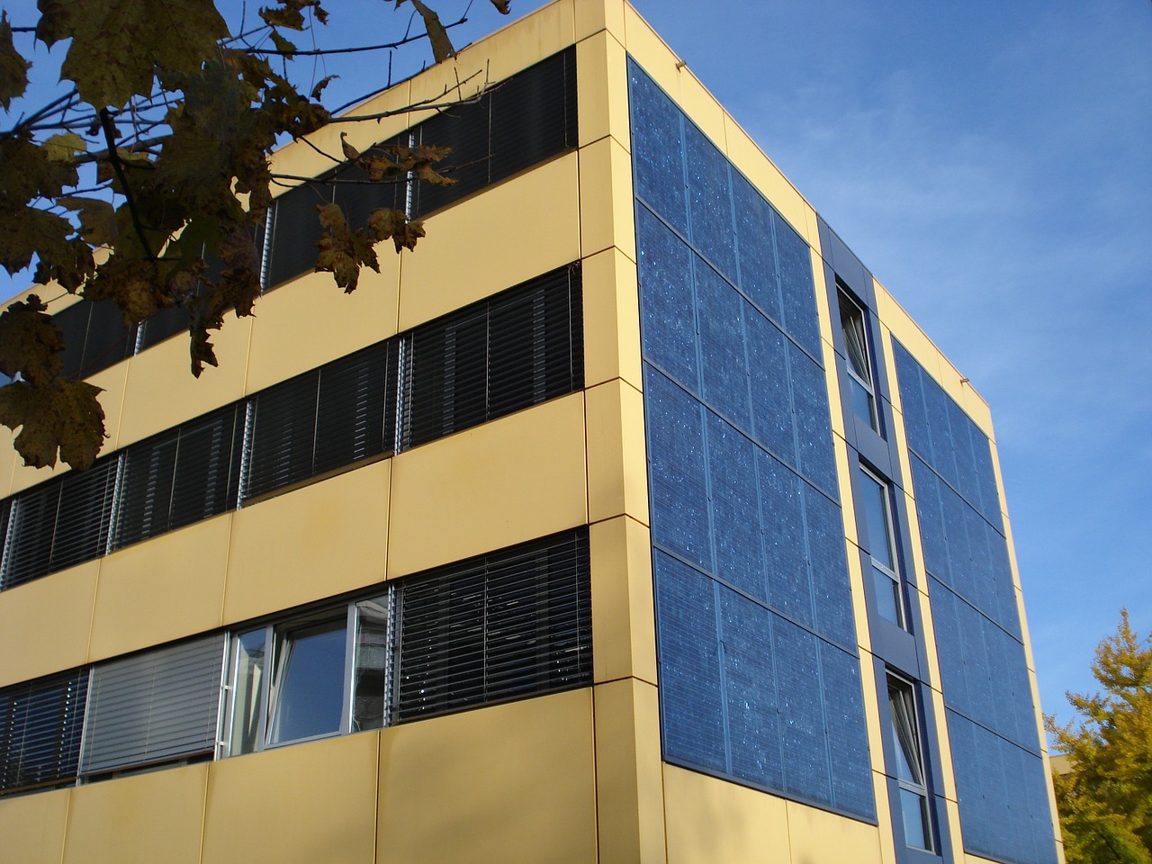 facade solar panels lausanne free photo