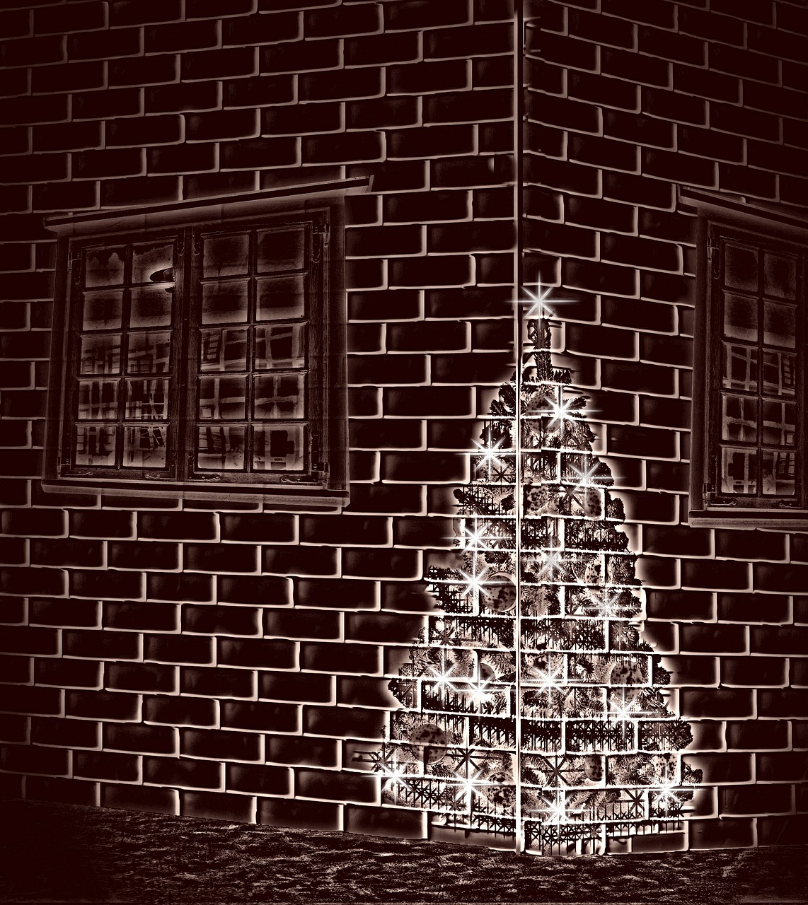 facade tree christmas free photo