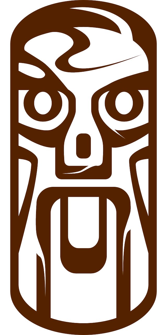 face tribal wood free photo