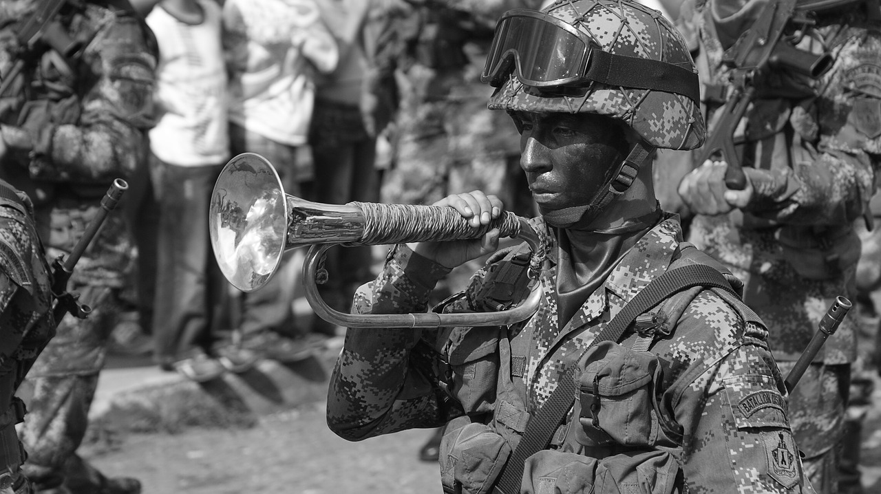 face black and white parade free photo