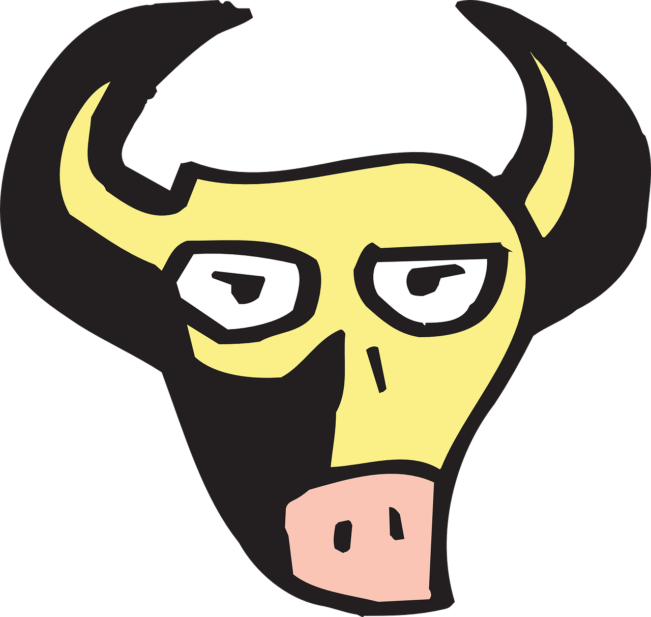 face,shadow,bull,horns,animal,free vector graphics,free pictures, free photos, free images, royalty free, free illustrations, public domain