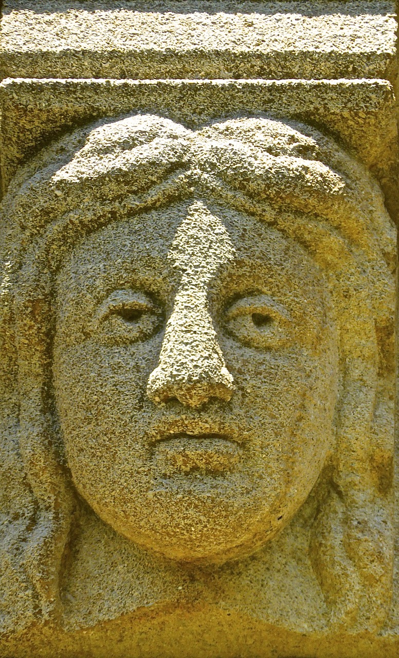 face stone carving free photo