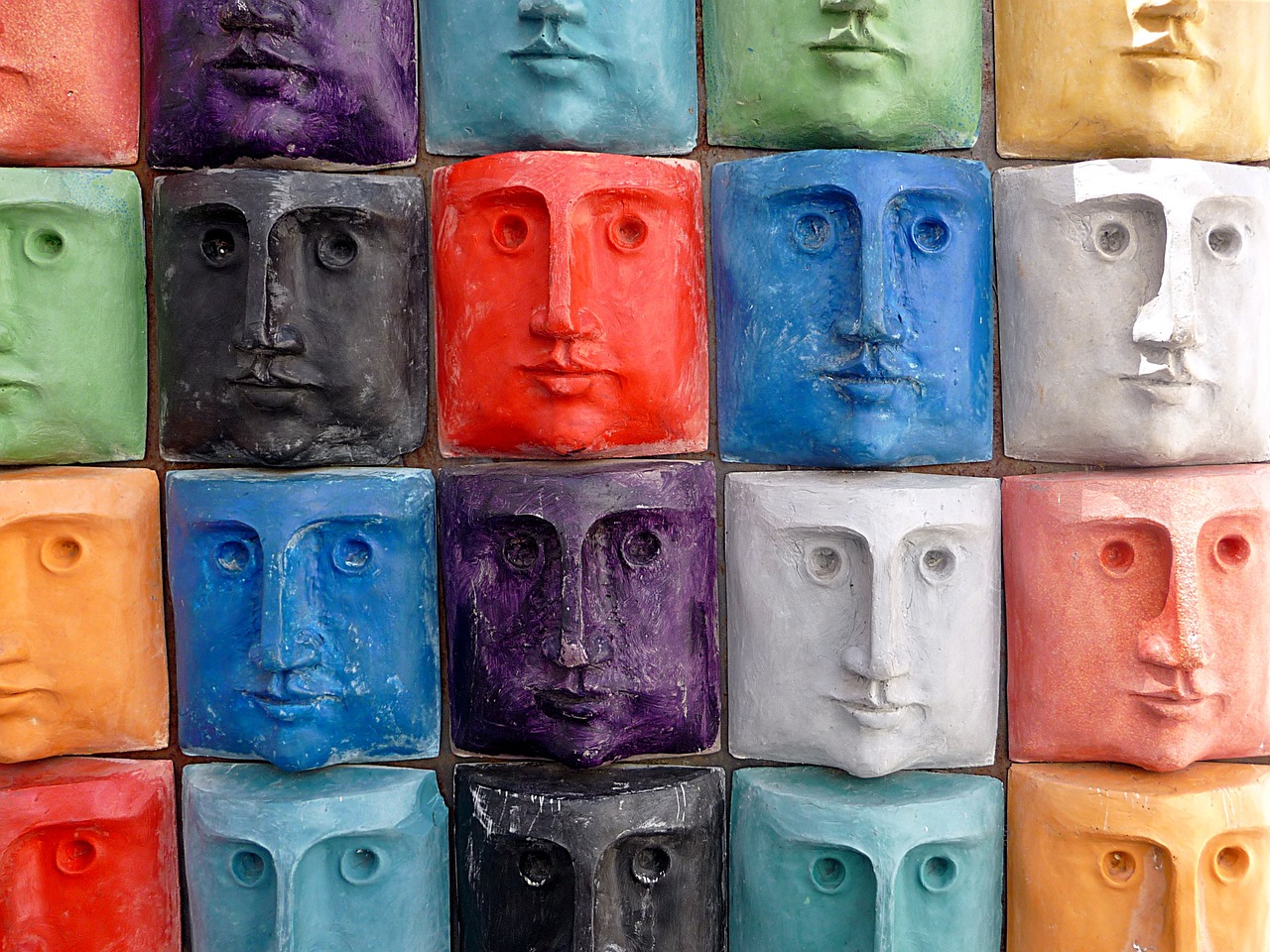 faces colors masks free photo