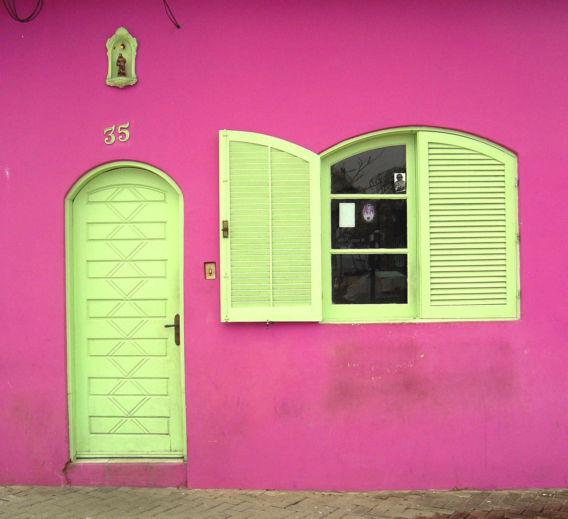 pink facade colors free photo