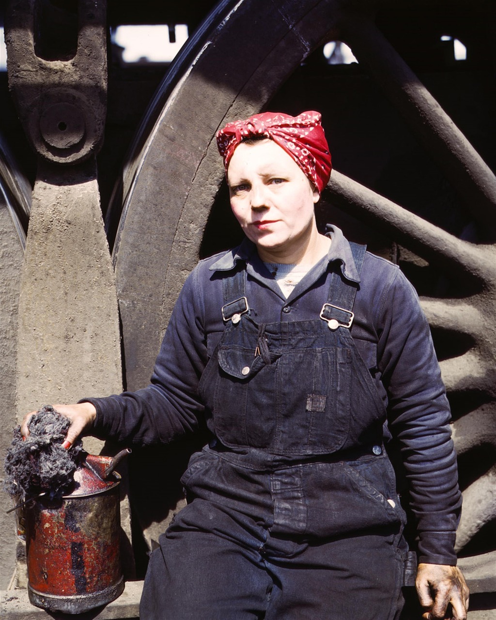 factory worker vintage free photo