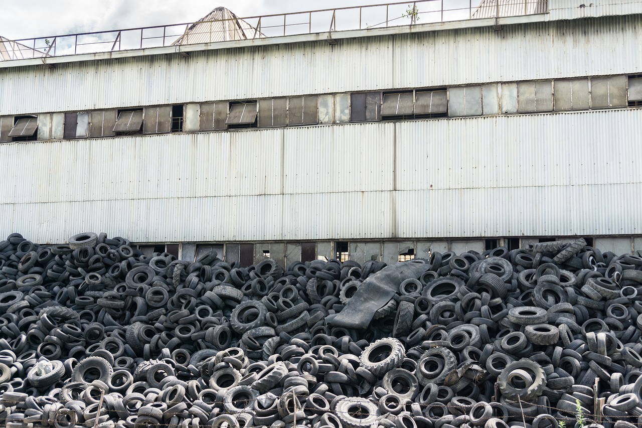 factory tyres garbage free photo