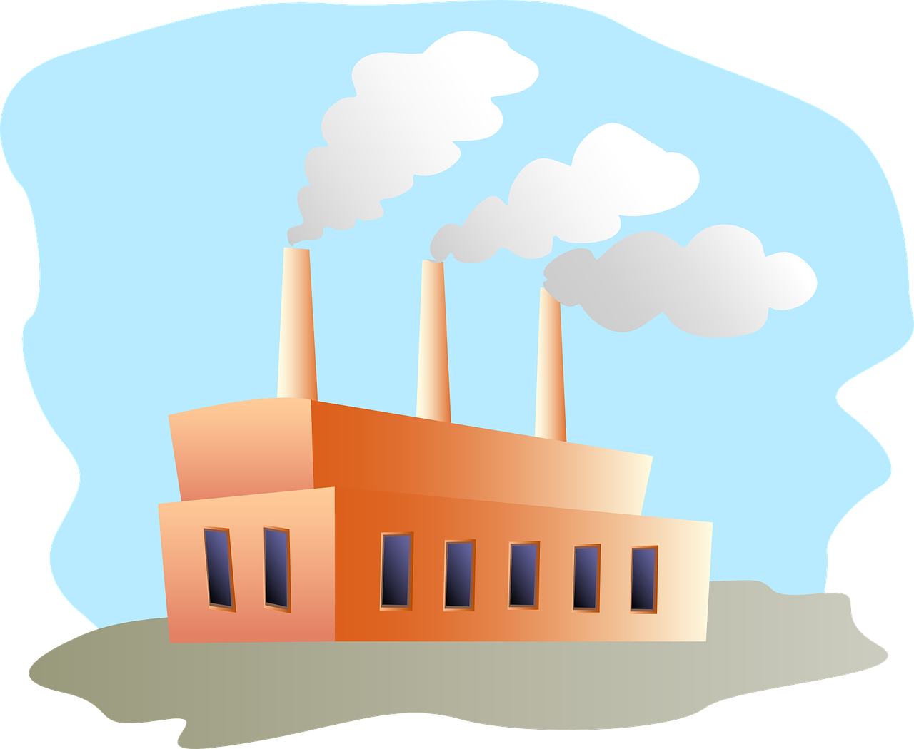 factory building smoke free photo