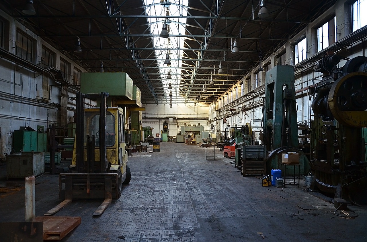 factory machines lights free photo