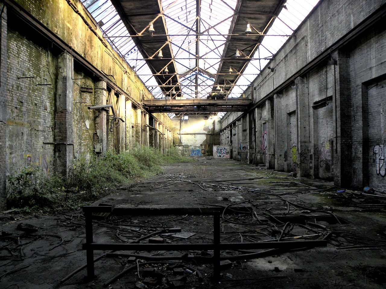factory building factory hall free photo