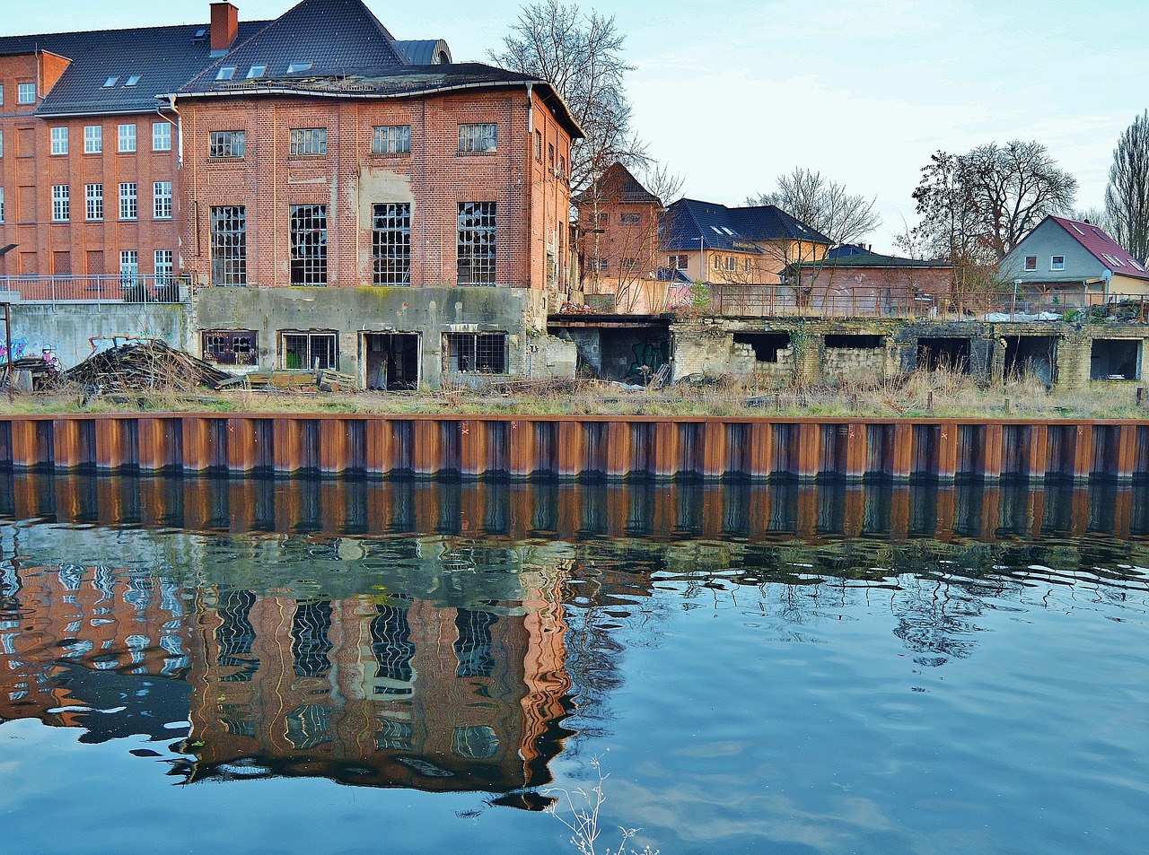 factory building factory bricks free photo