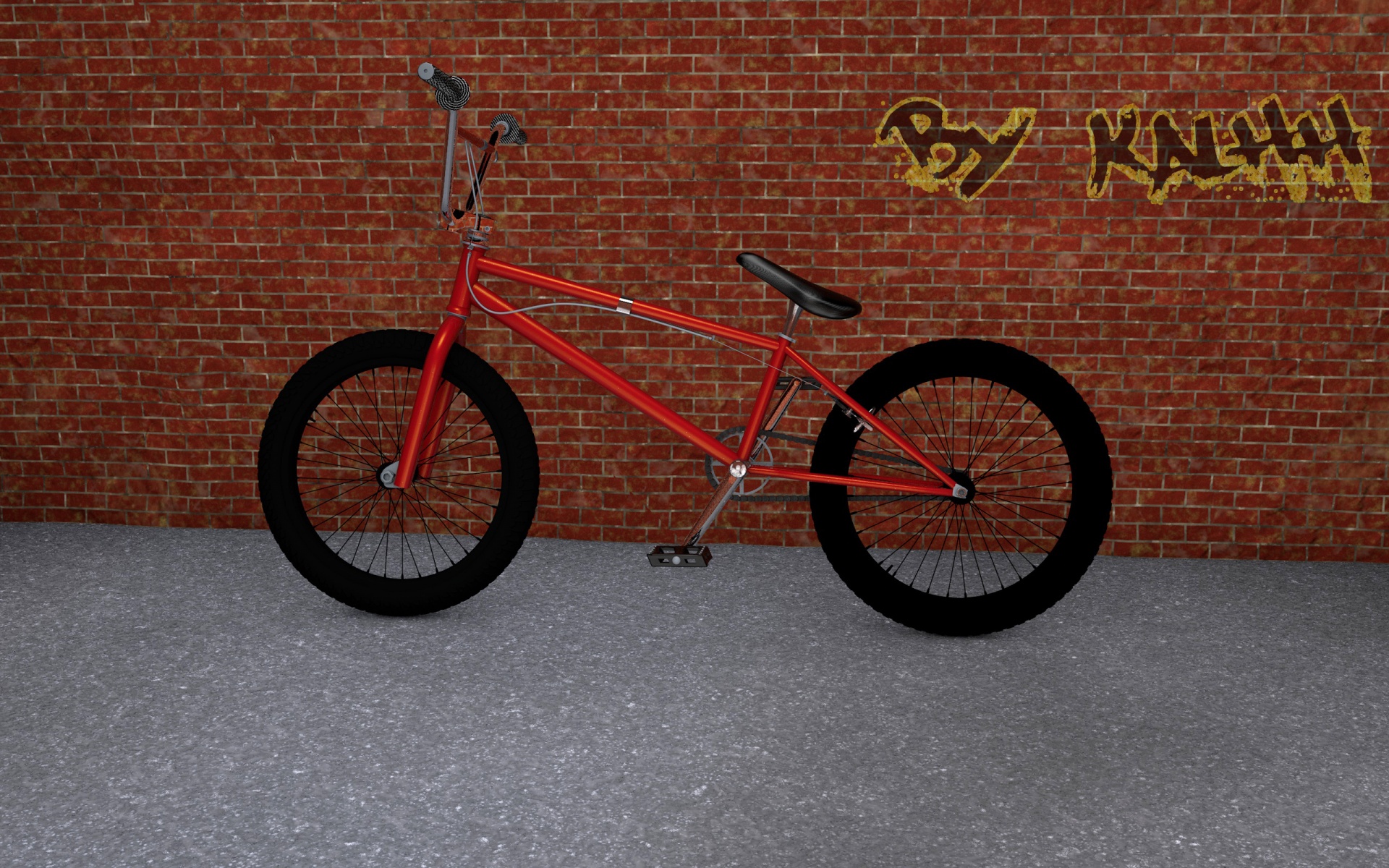 bicycle wall graffiti free photo