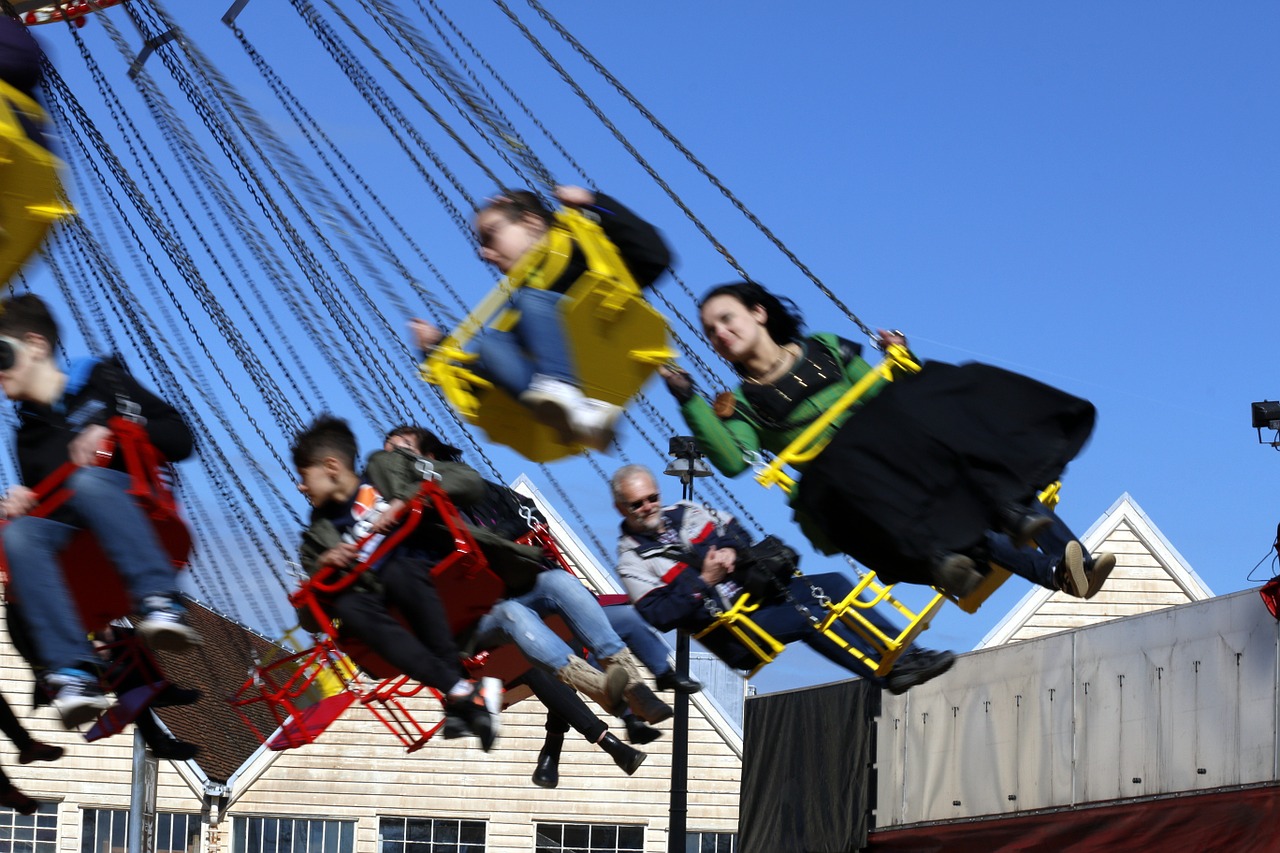 fairground ride blur free photo