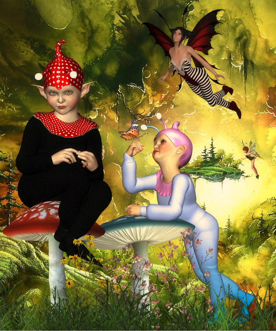 fairies elves fantasy free photo