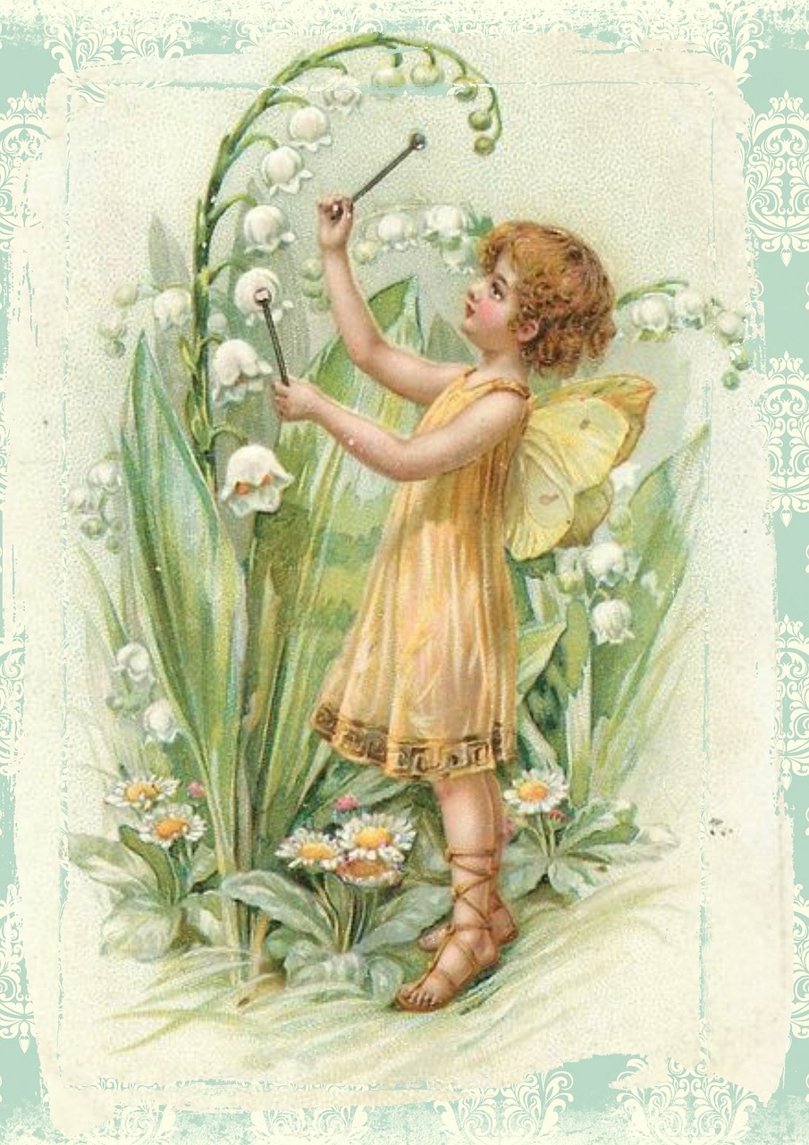 fairy vintage flowers free photo