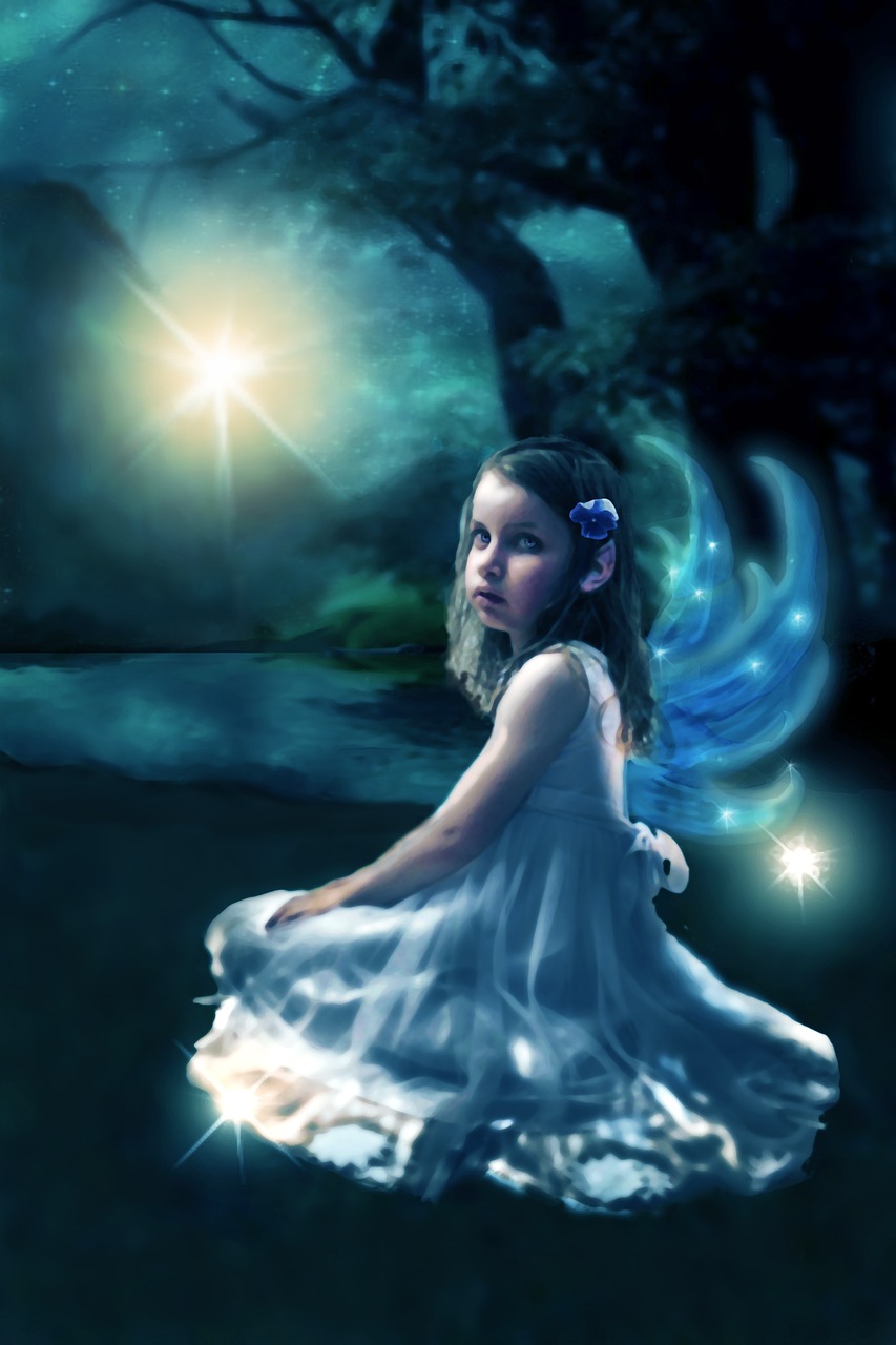 fairy blue surreal free photo