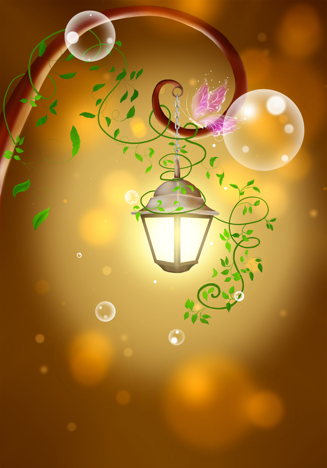 lantern fairy tale illustrations free photo