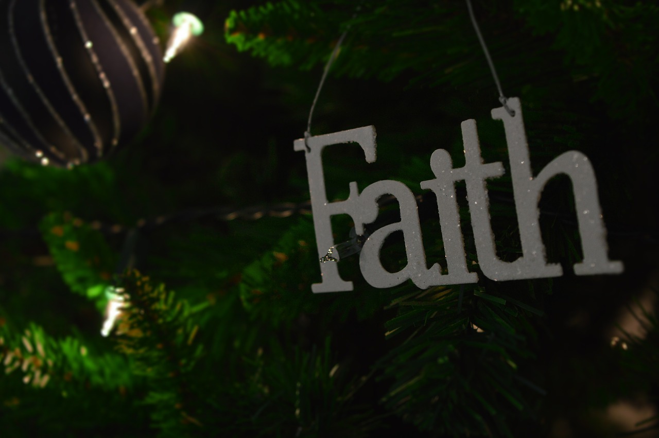 faith christmas christmas tree free photo