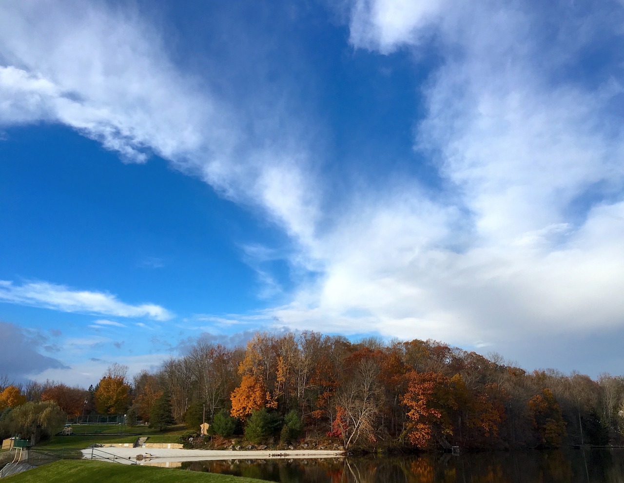 fall foliage lake free photo