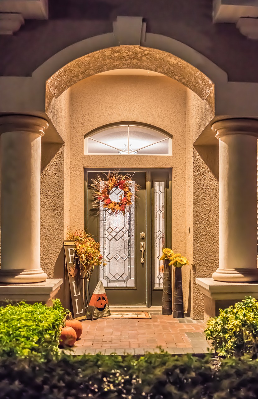 fall  decoration  entrance free photo